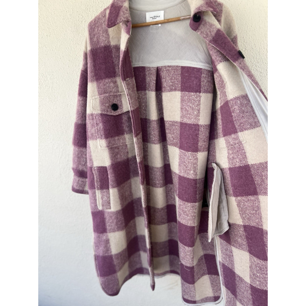 Isabel Marant Etoile Fontizi Blanket Coat in Rosewood FR 38 US 6 Thick Heavy - Picture 6 of 9